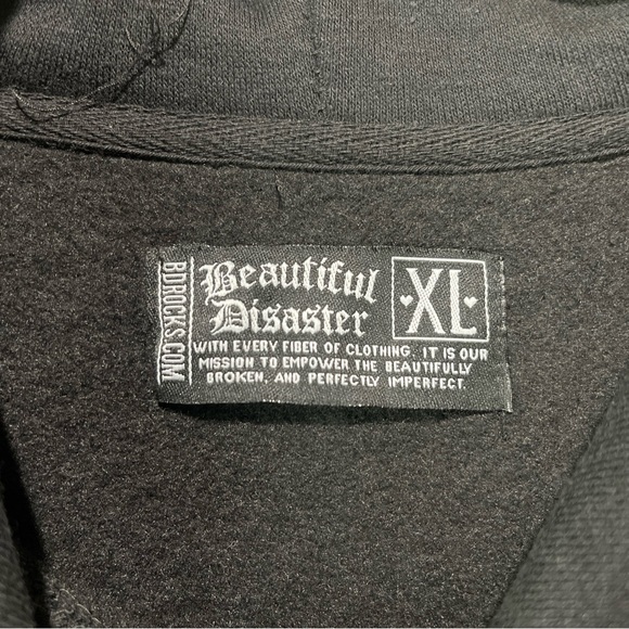 Beautiful Disaster Identity Pullover Hooded Sweatshirt AOP Women’s Size XL New. - Picture 4 of 11